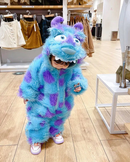 Cute Animal Baby Jumpsuit With Hooded Zipper