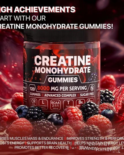 Muscle boost creatine fitness gummies, 120 count