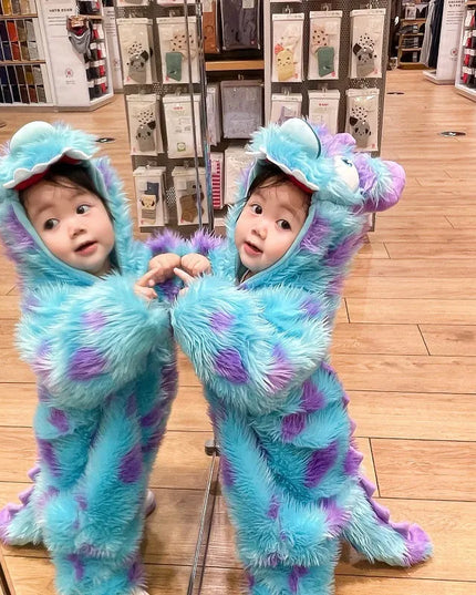 Cute Animal Baby Jumpsuit With Hooded Zipper