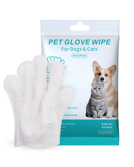 Pet Cleaning Gloves & Wipes – Grooming & Quick Clean Set