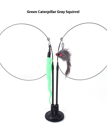 Cat Sucker Teaser Toy – Self-Play Suction Cup Cat Wand