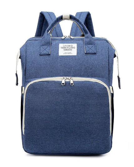 Large-capacity stylish mommy diaper bag with insulated pockets