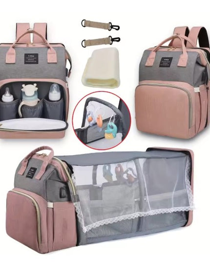 Large-Capacity Mommy Bag – Stylish Diaper Backpack